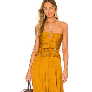 Ulla Johnson Evanthe Dress in Goldenrod Sz 10